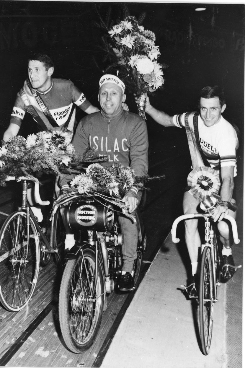 Tom and Peter Post after winning Brussels Six Day.