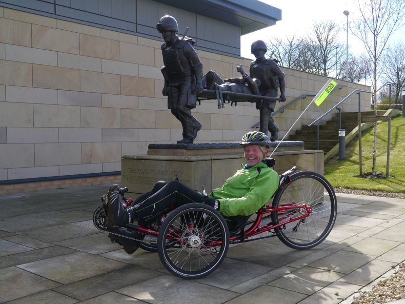 Jon Knott on his recumbent trike