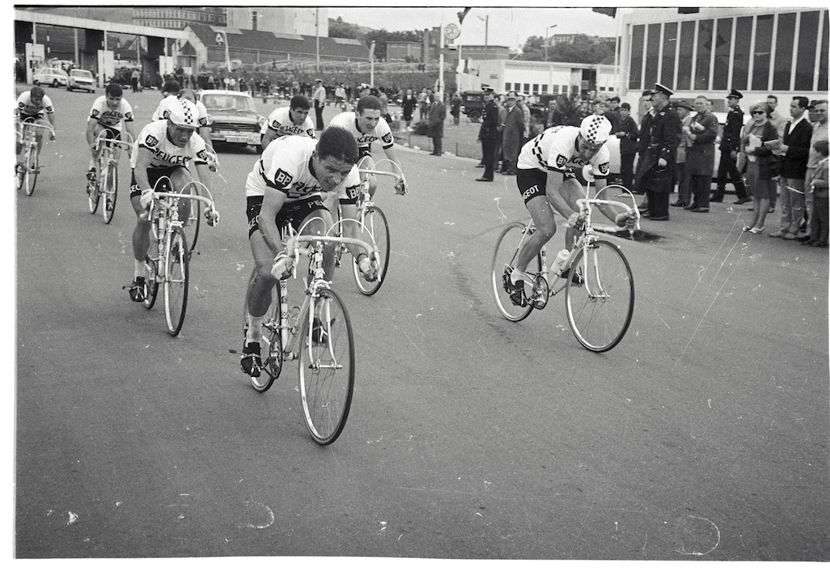 Image of Simpson far right of shot